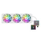 Enfriamiento Liquido Balam Rush Cryo Prism 360 Blanco Display para monitoreo de temperatura ARGB 3x Vent 120 mm 300w