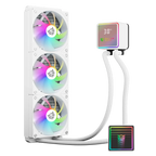 Enfriamiento Liquido Balam Rush Cryo Prism 360 Blanco Display para monitoreo de temperatura ARGB 3x Vent 120 mm 300w