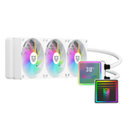 Enfriamiento Liquido Balam Rush Cryo Prism 360 Blanco Display para monitoreo de temperatura ARGB 3x Vent 120 mm 300w