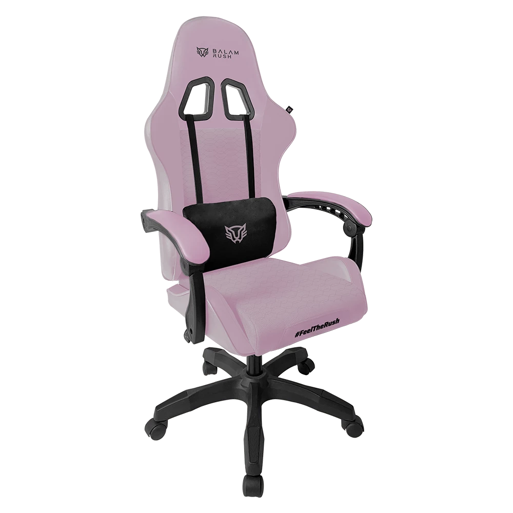 Silla Gamer Balam Rush Power Rush V2 Ergonomica Reclinable Rosa/Negro