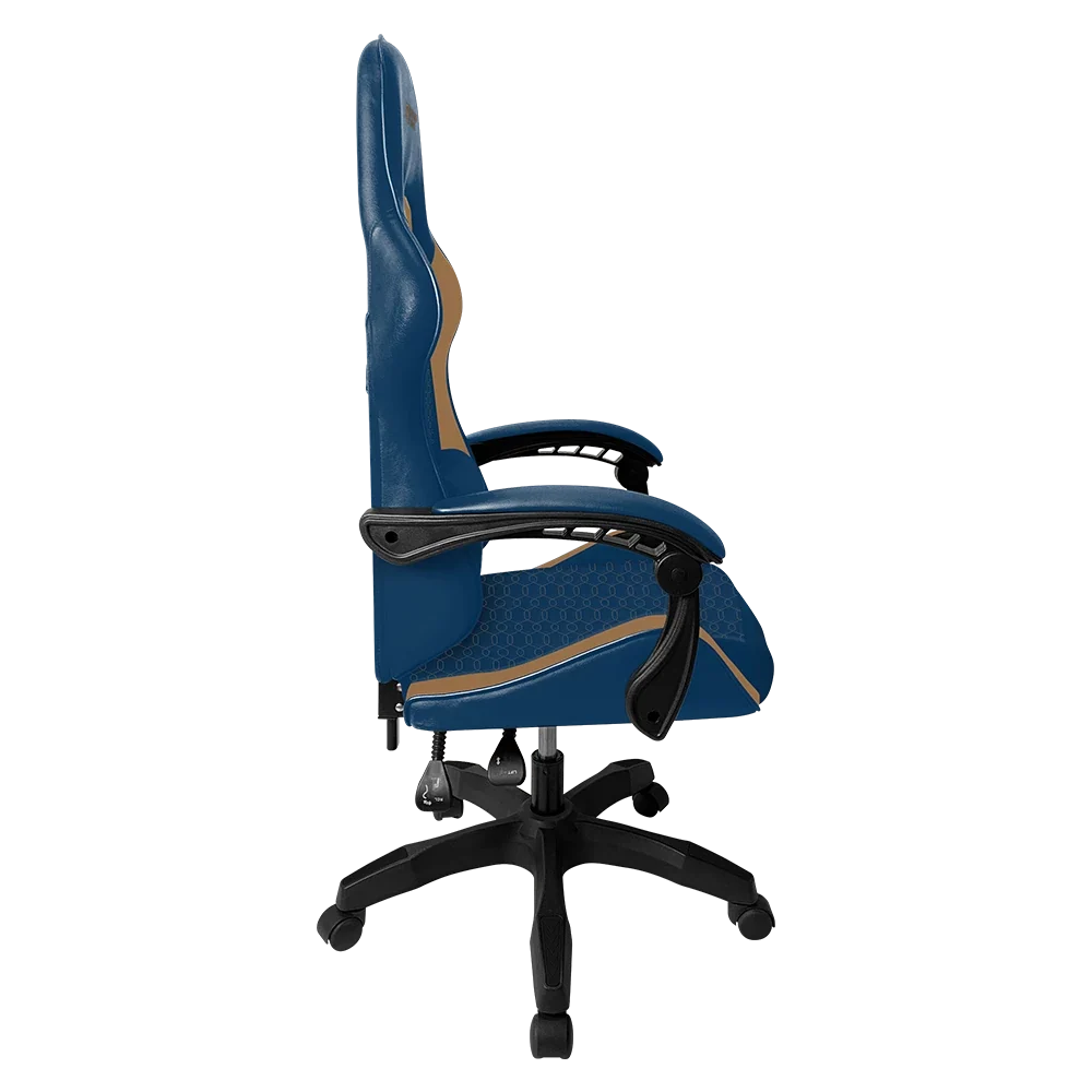 Silla Gamer Balam Rush Power Rush V2 Azul Camel descansa brazos soporta hasta 120kg