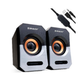 Bocina Brobotix Dual USB V2.0 Negro/Plata