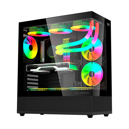 Gabinete Gamer Acteck Media Torre Tank Super 9200TB Max MB ATX Legend Negro