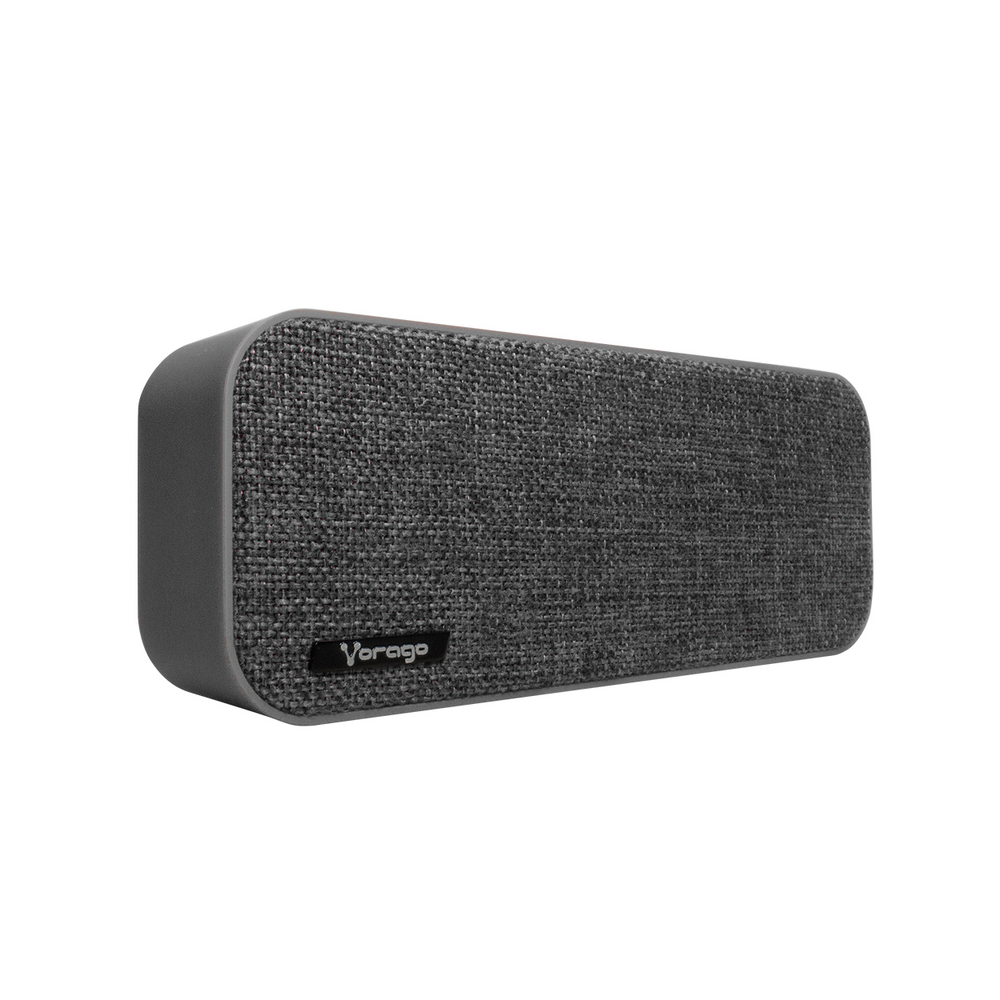 Bocina Vorago Bluetooth MicroSD USB 3.5mm Tela Gris
