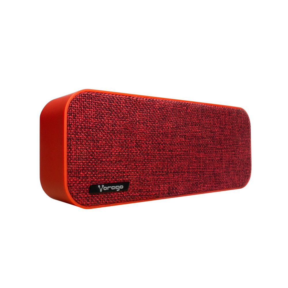 Bocina Vorago Bluetooth MicroSD USB 3.5mm Tela Roja