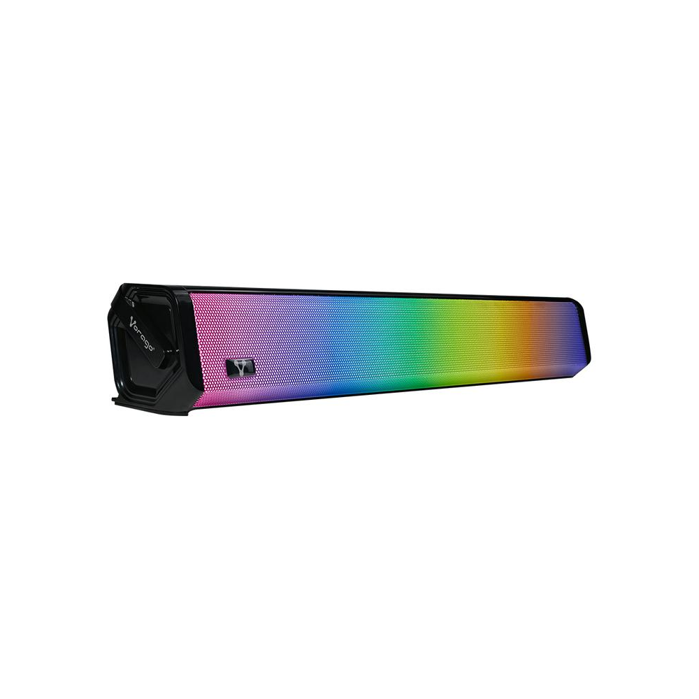 Bocina Vorago Bluetooth 5W x2 3.5mm USB Iluminación RGB Negra