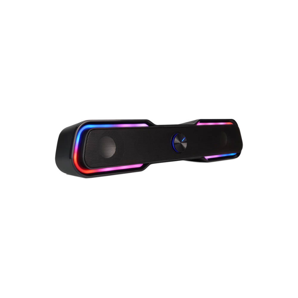 Bocina Start The Game BT 3.5mm Iluminación RGB por USB Negra