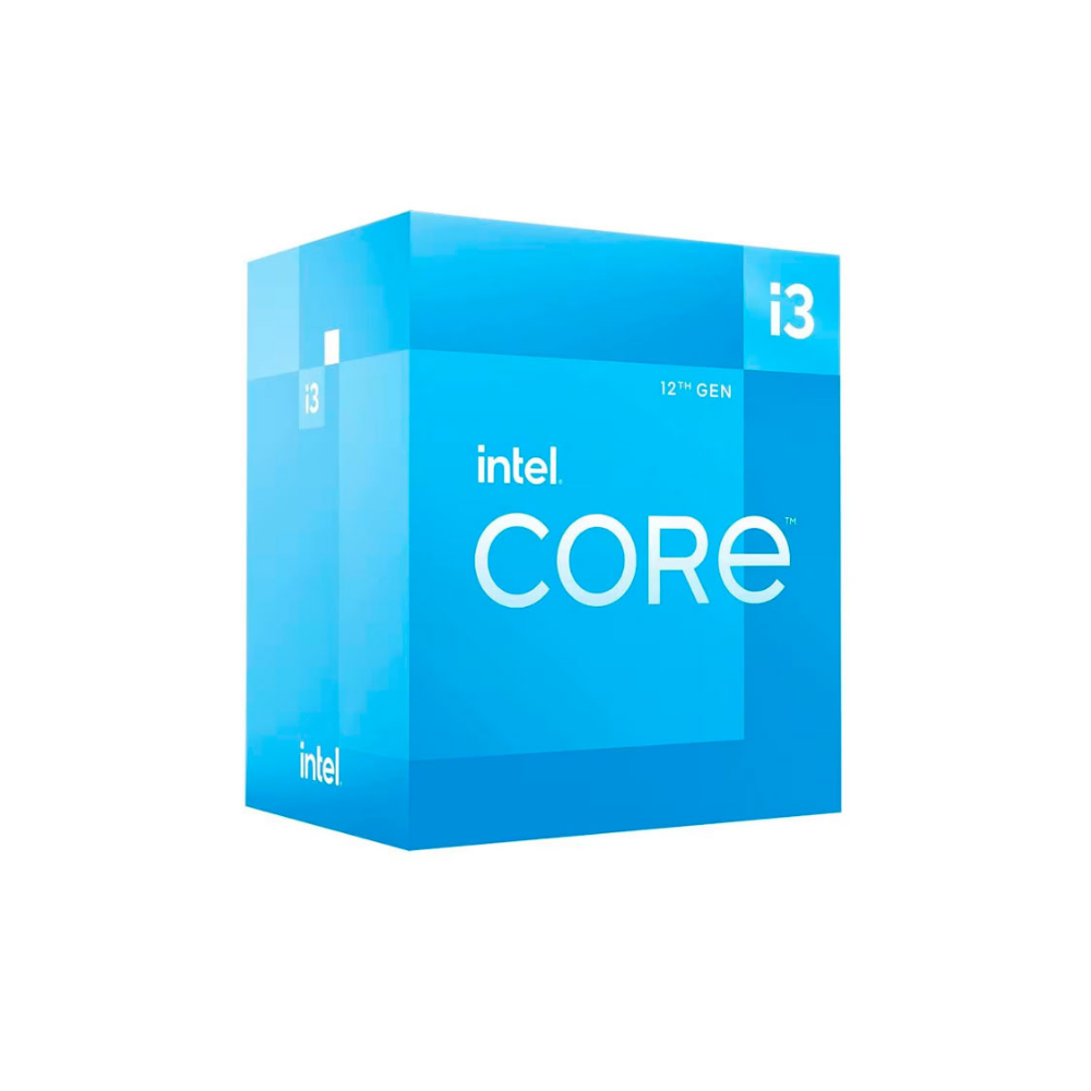 Procesador Intel Core i3-12100 con Disipador y Gráficos - LGA 1700, 12ª Gen, 4 Núcleos, 3.3 GHz, 60W