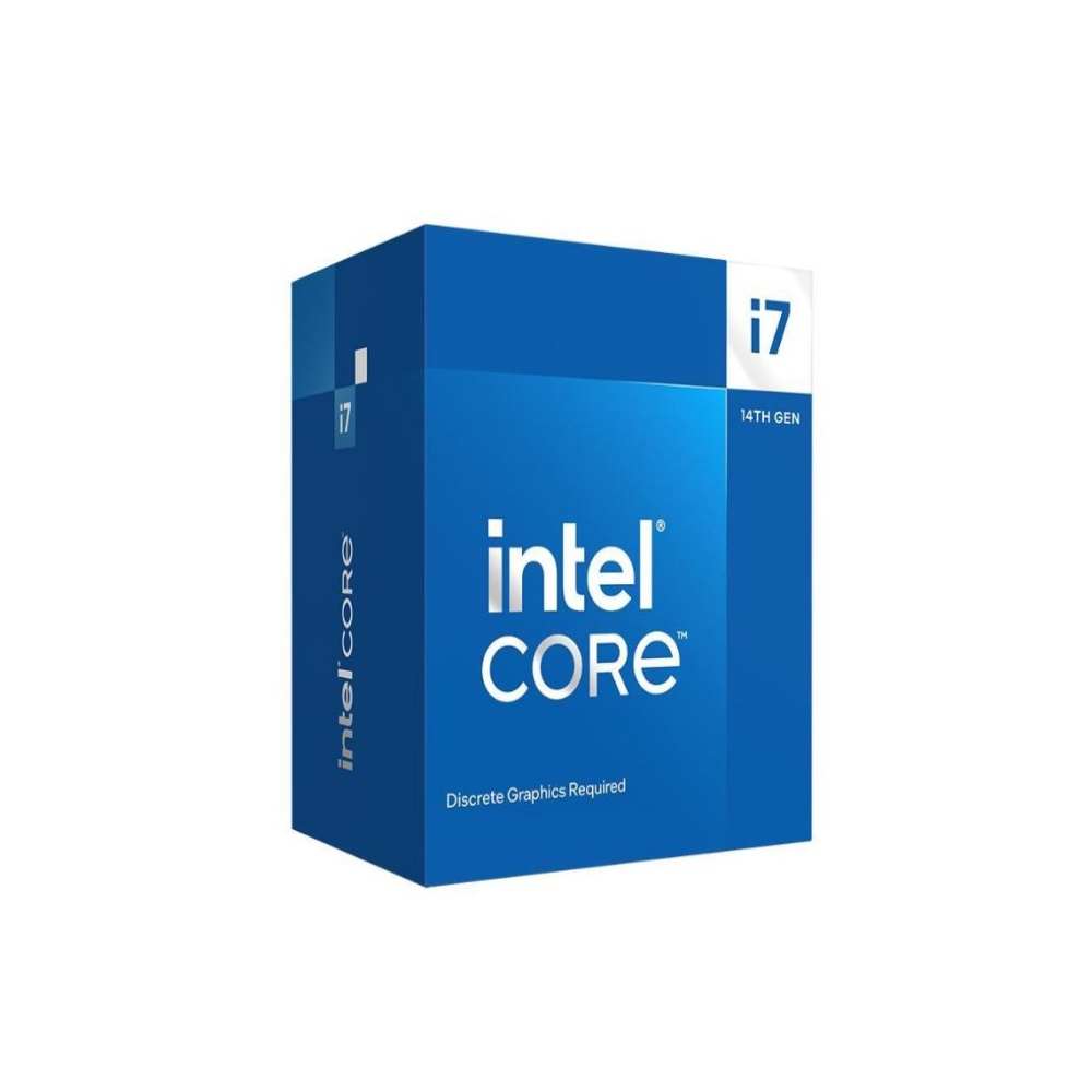Procesador Intel Core i7-14700F con Disipador - Sin Gráficos, LGA 1700, 14ª Gen, 20 Núcleos, 2.1 GHz, 65W