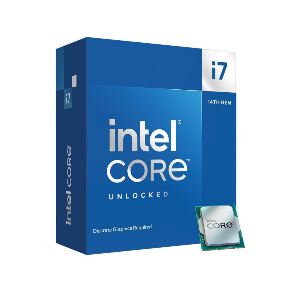 Procesador Intel Core i7-14700KF con Disipador - Sin Gráficos, LGA 1700, 14ª Gen, 20 Núcleos, 3.4 GHz, 125W