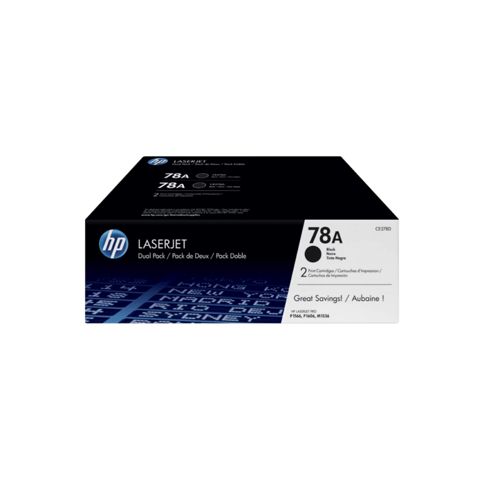 Paquete De 2 Tóner HP 78A LaserJet Negro