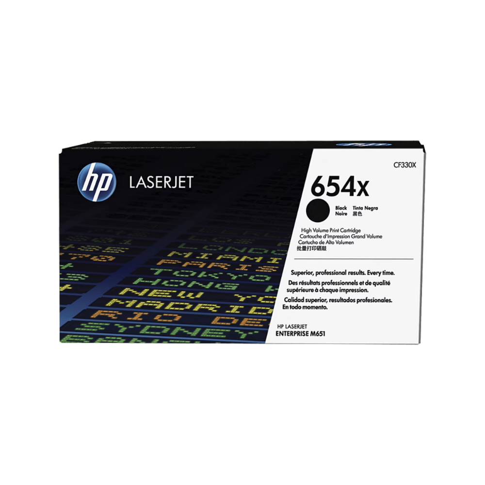 HP Cartucho de tóner original 654X LaserJet de alta capacidad negro
