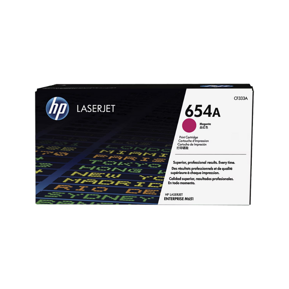 HP Cartucho de tóner original 654A LaserJet magenta
