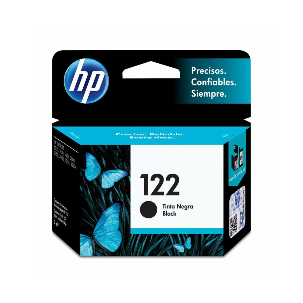 Tinta HP 122 Negro DeskJet 2820/2840 MF3050 J610/J611/4550
