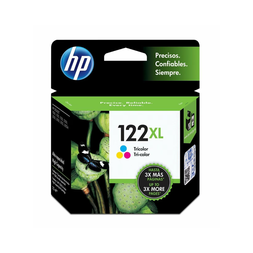 Cartucho de Tinta HP 122XL Tricolor para Deskjet 1000 / 2000 / 2050 / 3050