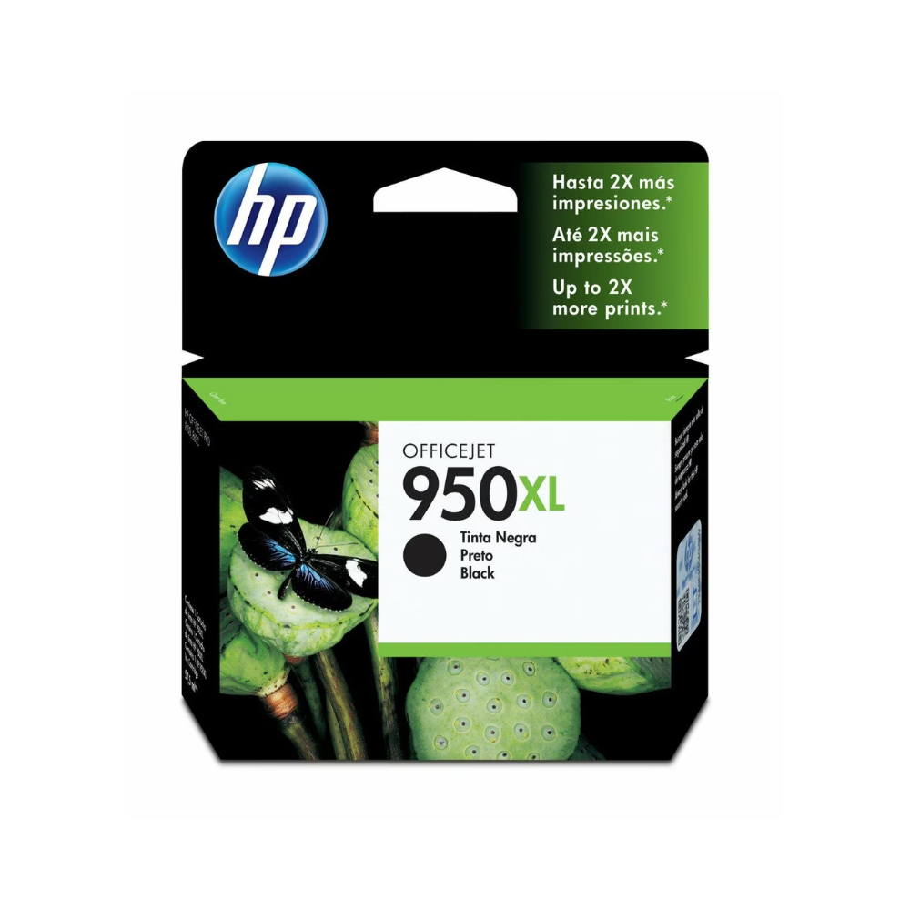HP Cartucho original de tinta negra de alto rendimiento 950XL