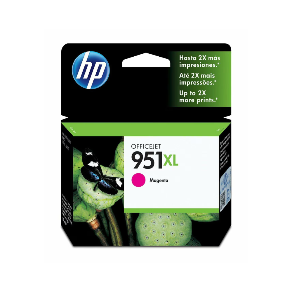 HP Cartucho original de tinta magenta de alto rendimiento 951XL