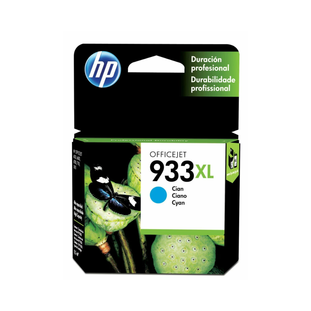 HP Cartucho original de tinta cian de alto rendimiento 933XL