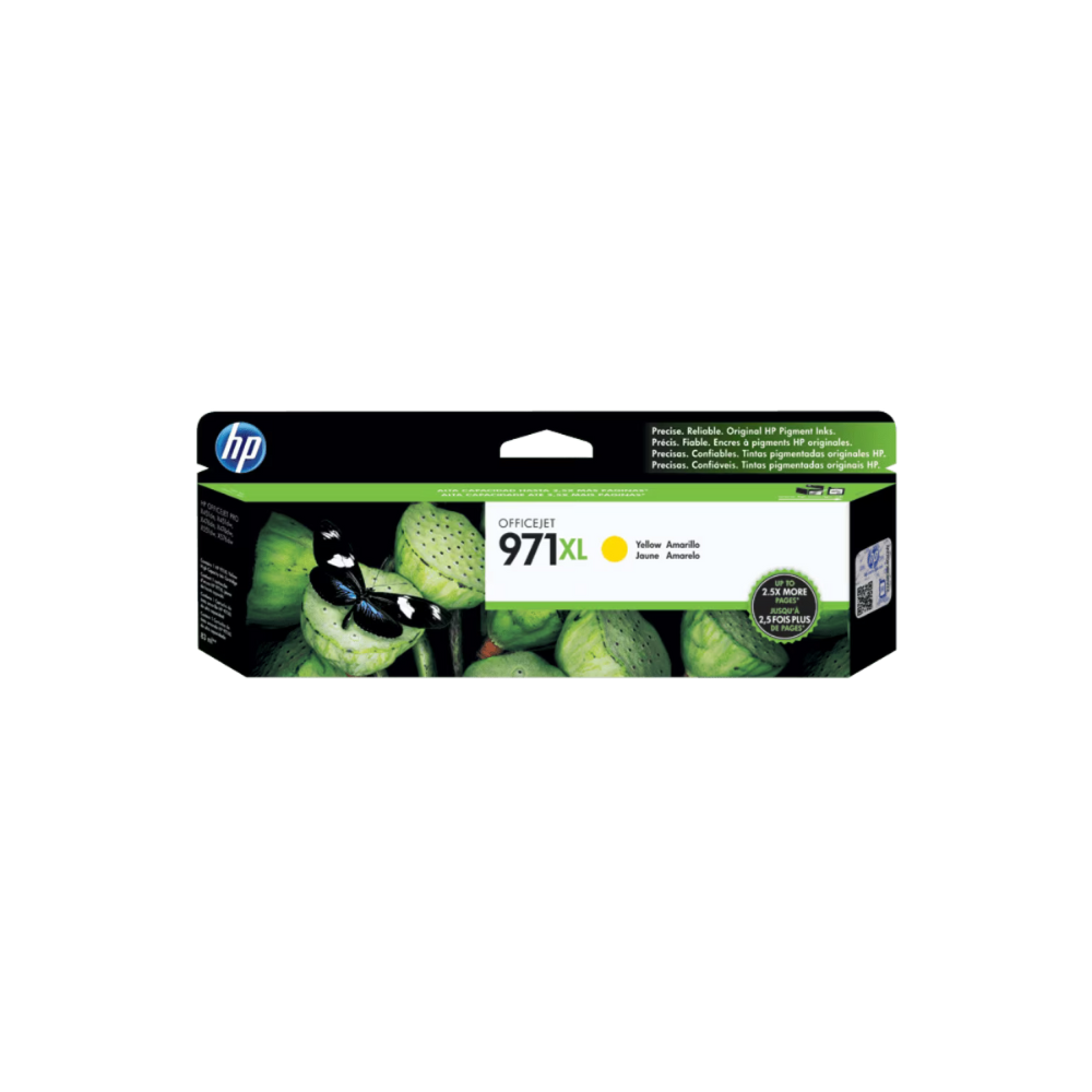 HP Cartucho original de tinta amarillo de alto rendimiento 971XL