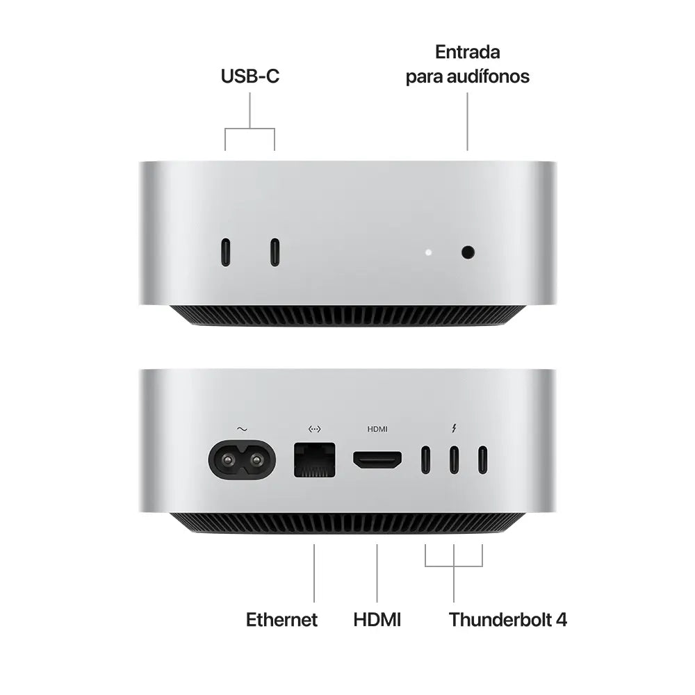 Mac mini MCYT4E/A M4 24GB 512GB SSD Plata Apple