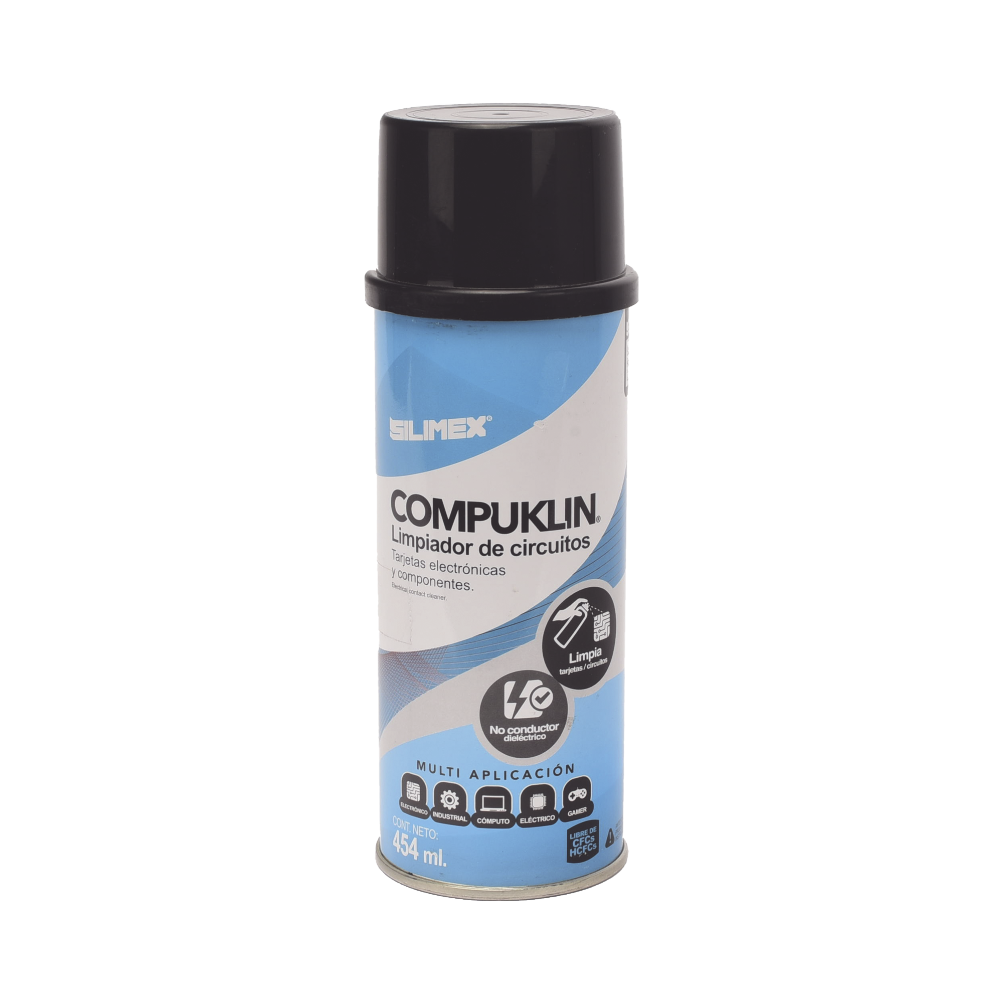 Limpiador desengrasante en aerosol dielectrico, para tarjetas electronicas y circuitos, bote 454 ml