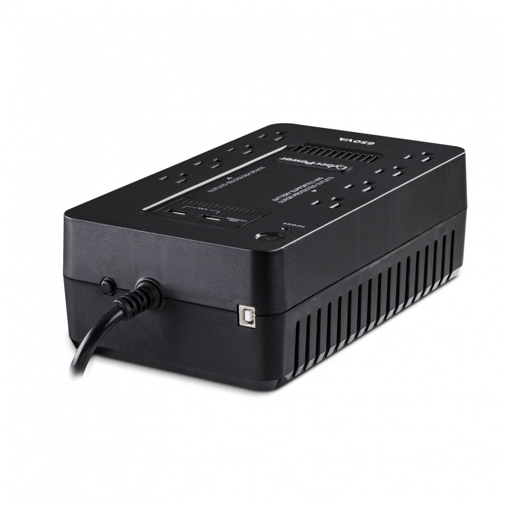 UPS Standby CyberPower SX650U 650VA/360W 8 NEMA 5-15R (4 c/respaldo batería) 2x puertos USB carga120V GreenPower UPS