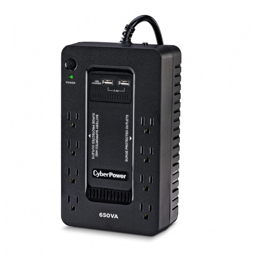 UPS Standby CyberPower SX650U 650VA/360W 8 NEMA 5-15R (4 c/respaldo batería) 2x puertos USB carga120V GreenPower UPS