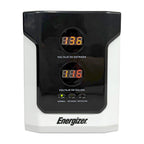 Regulador Energizer ERENRLB15VA de 1500 VA 900 Watts línea blanca 2 contactos aterrizados corriente 10A 90-145 V