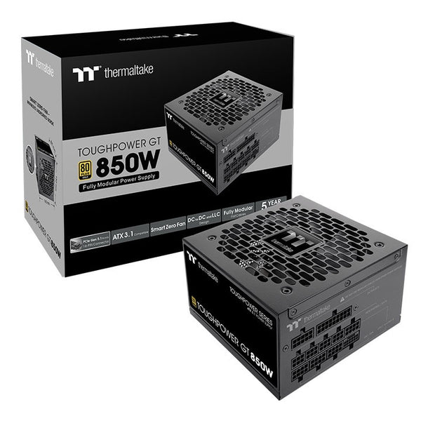 Fuente de poder Thermaltake 850W TOUGHPOWER GT 80plus Gold Full Modular PS-TPT-0850FNFAGU-3