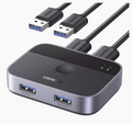Conmutador USB Compartir 2 Puertos USB 3.0 2 PC Botón 2 Cables 1.5m ABS Periféricos Impresora Escáner