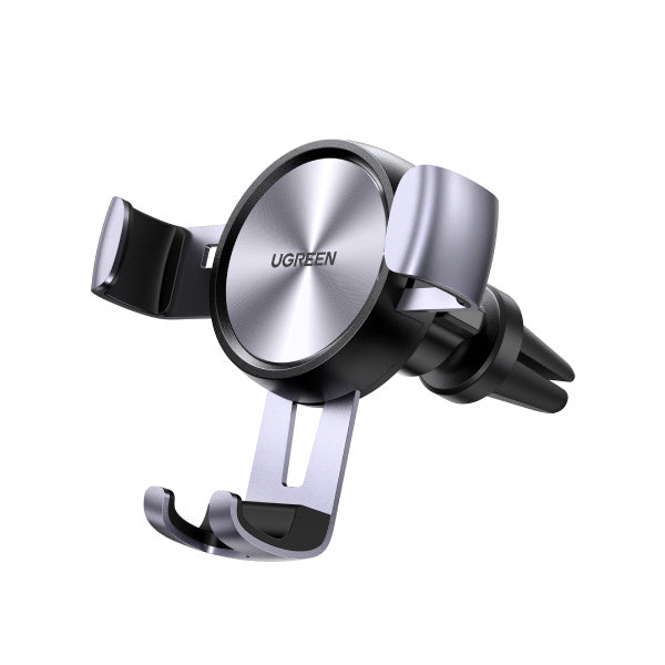 Soporte de Celular Auto Ventilación Gravedad Rotación 360° Ángulo Múltiple Goma Antideslizante Compatibilidad 4 a 7 Negro