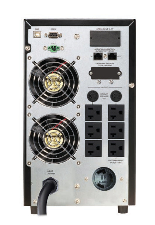 IP GXT-3000MTPLUS120 Vertiv UPS Online 3000VA/2700W 11 Min al 50% 60Hz Fase Única + Neutro + Tierra Batería Incluida NEMA 5-20R/L5-30R Garantía 2 Años