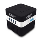 Regulador CDP RU-AVR604 600VA/300W 4 NEMA5-15R AVR 50/60 Hz indicadores LED y 4 puertos de carga USB 2.1A max