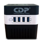 Regulador CDP RU-AVR604 600VA/300W 4 NEMA5-15R AVR 50/60 Hz indicadores LED y 4 puertos de carga USB 2.1A max