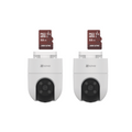 Kit cámaras WiFi 2x CS-H8C + 2x HS-TF-E1/32G audio dos vías detección movimiento luz estroboscópica sirena exterior con protección