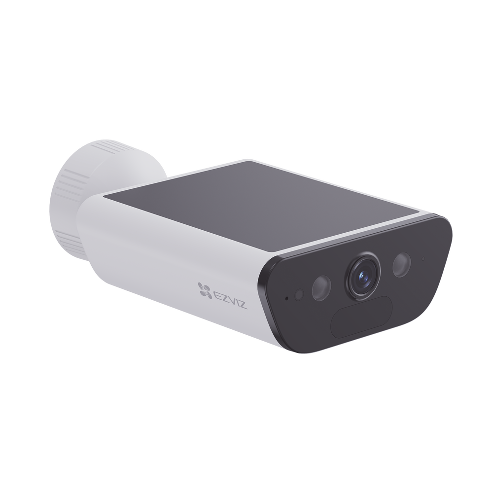 Camara de Bateria con Panel Solar Integrado / 4K Resolucion / WI-FI 6 / Vision Nocturna / Deteccion Humana y de Vehiculos / Bateria de 10400 MAH / IP65