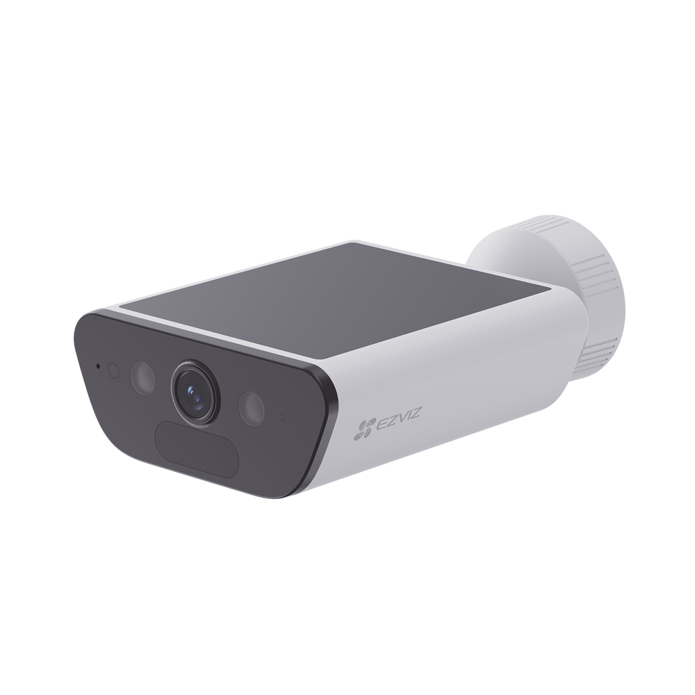 Camara de Bateria con Panel Solar Integrado / 4K Resolucion / WI-FI 6 / Vision Nocturna / Deteccion Humana y de Vehiculos / Bateria de 10400 MAH / IP65