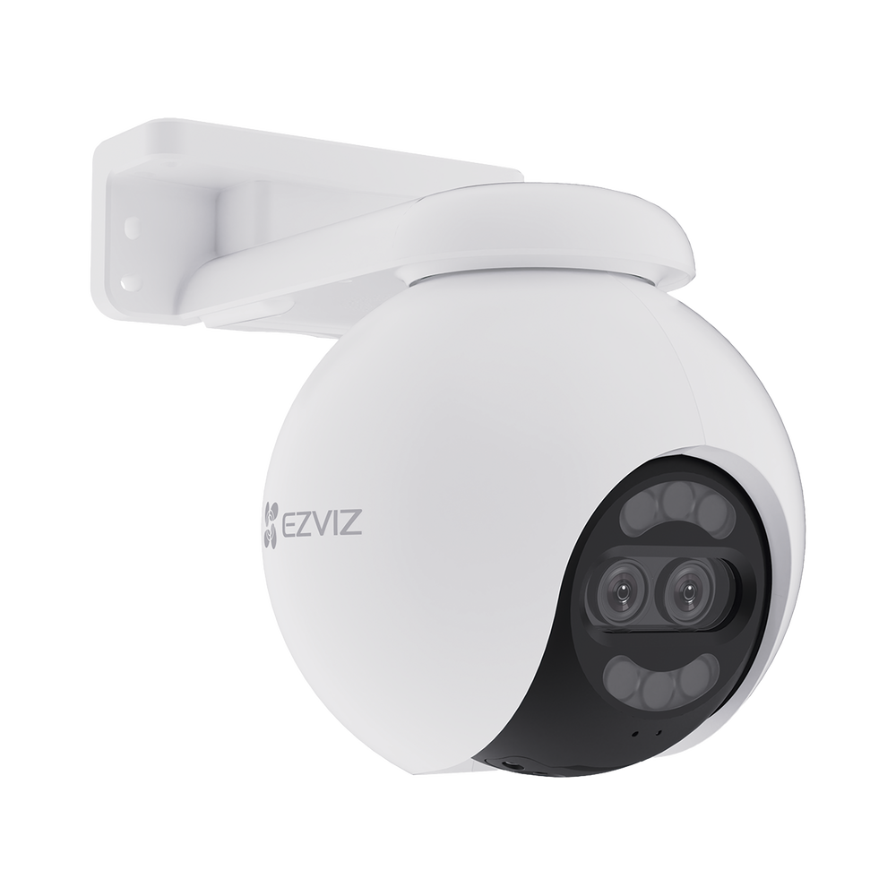 Camara PT / Wi-Fi / Lente Dual / Panoramica 360 / Resolucion 4K / Vision Nocturna ColorFULL  / IA Deteccion de Humanos y Vehiculos / Alarma con Sirena y Luz / IP65