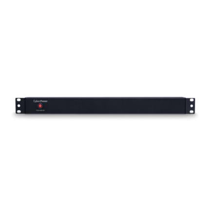 PDU básico CyberPower PDU15B12R monofásico rack 1U 12 NEMA 5-15R (en parte trasera) 120V carcasa metálica grado industrial