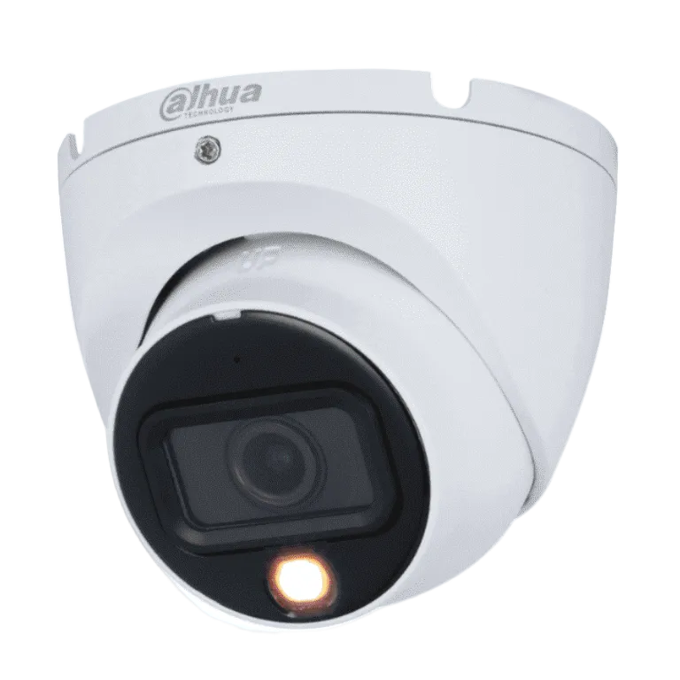 Dahua DH-HAC-HDW1200TLMN-IL-A Cámara Domo 2MP Iluminación Dual Inteligente Lente 2.8mm IR + Luz Visible 20M Micrófono Integrado IP67 Compatible CVI CVBS AHD TVI