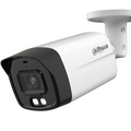 Dahua HAC-HFW1200TLMN-IL-A Cámara Bullet 2MP Iluminación Dual Inteligente Full Color Lente 2.8mm 102° IR + Luz Visible 40M Micrófono Integrado DWDR IP67 Compatible CVI CVBS AHD TVI