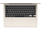 Portátil Apple MacBook Air MC6A4E/A 13.6" M4 24GB 512GB SSD teclado español starlight chip deca-core GPU pantalla Liquid Retina IPS True Tone 2560x1664 cámara frontal 18h batería Wi-Fi 6E