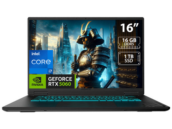 Laptop Gaming Gigabyte A16 Intel Core i7 13620H 16GB DDR5 SSD 1TB 16 LED Geforce RTX 5060 8GB Windows 11 Home