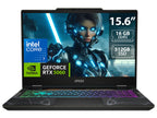 Laptop MSI Cyborg 15 Gamer Intel Core 7 240H 16Gb DDR5 (2x8Gb) SSD 512Gb NVMe RTX 5060 8Gb 15.6" FHD 144Hz Win 11 Home Inglés