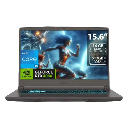 Laptop MSI Thin 15 B13Vf-2829Us Intel Core i5-13420H RTX 4060 8Gb GDDR6 16Gb (2x8Gb) DDR4 SSD 512Gb NVMe 15.6" FHD 144Hz Windows 11 Home Inglés