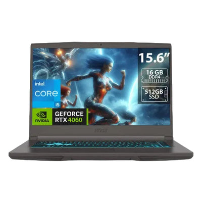 Laptop MSI Thin 15 B13Vf-2829Us Intel Core i5-13420H RTX 4060 8Gb GDDR6 16Gb (2x8Gb) DDR4 SSD 512Gb NVMe 15.6" FHD 144Hz Windows 11 Home Inglés