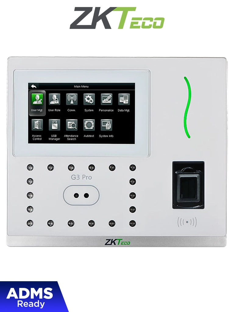 Control de Asistencia y Acceso G3 Pro con Reconocimiento Facial, Huella y Palma