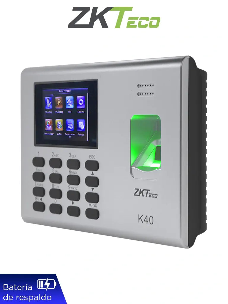 Control de Asistencia y Acceso K40 con Huella Digital