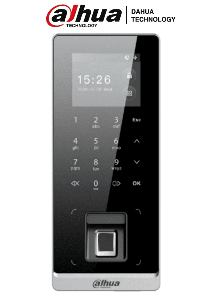 Control de Acceso Exterior IP65 ASI2212H-W con Huella y Tarjeta MIFARE