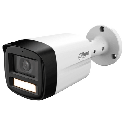 Dahua DH-HAC-HFW1209TLMN-A-LED-S3 Cámara Bullet Full Color 2MP 1080P Lente 2.8mm 108° Micrófono Integrado Iluminación 40M DWDR IP67 Metálica + Policarbonato